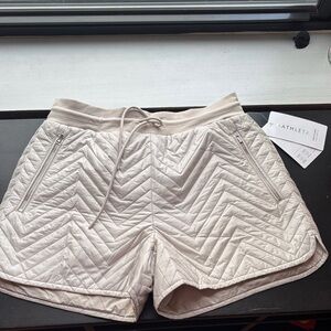 Athleta Women's Quilted Athletic Shorts in Beige